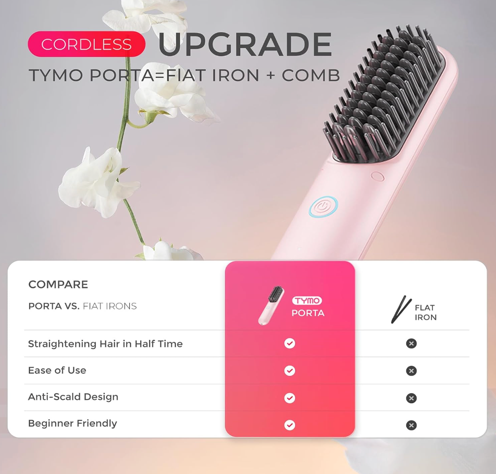 Cordless Hair Straightener Brush