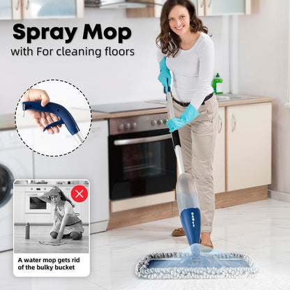 Manual Spray Mop With Refillable Water Tank