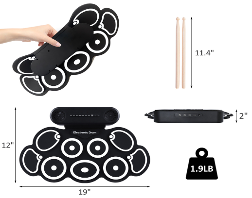 Portable Electronic Drum Set