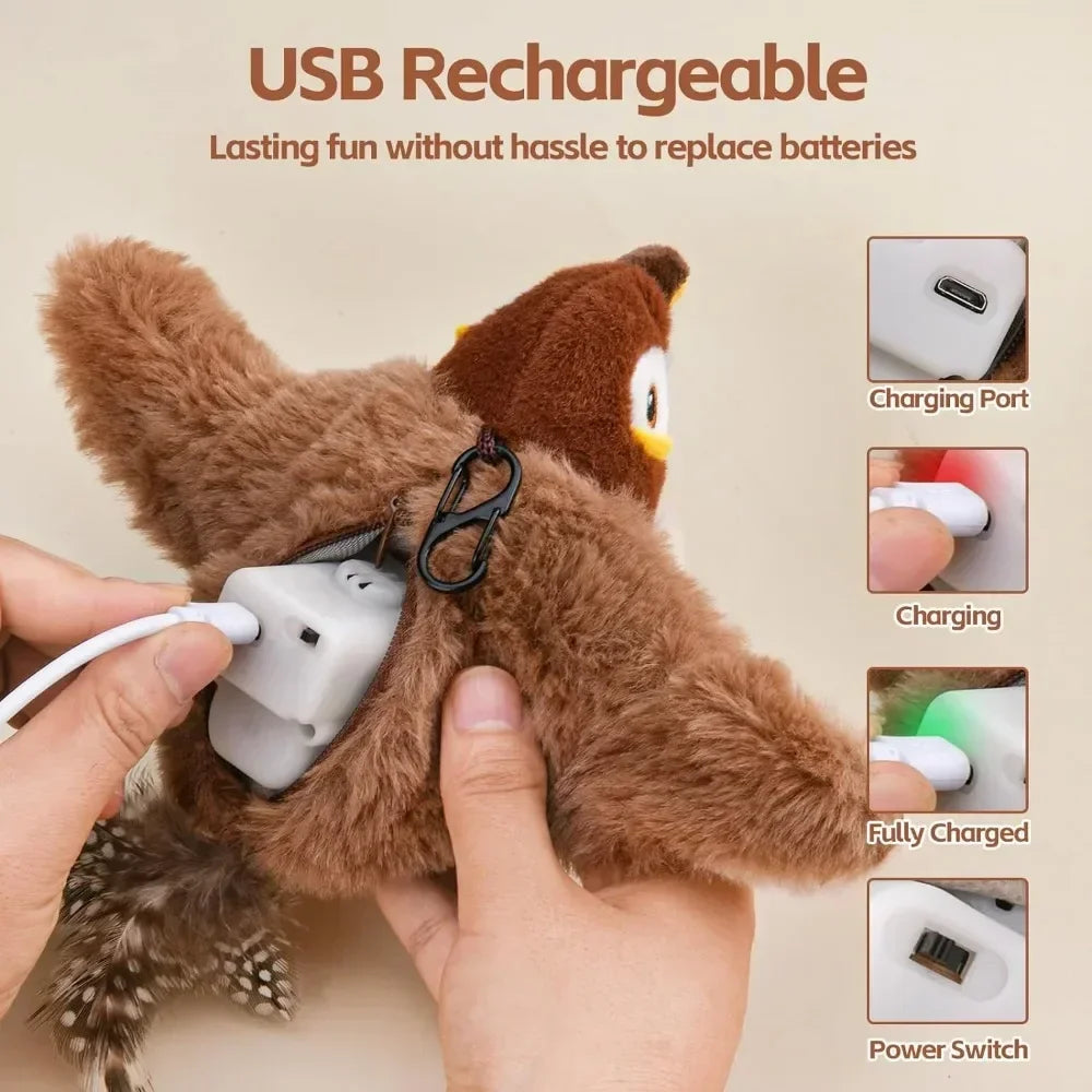 Flappy Chase Bird - Interactive Pet Toy