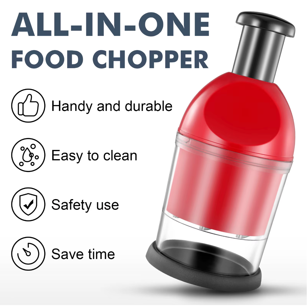 Vegetable Hand Press Chopper With Free Container