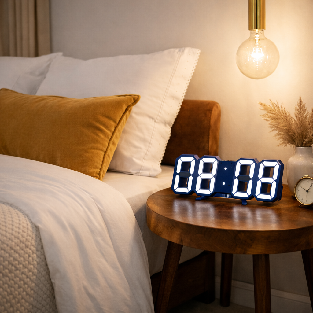 3D Digital Luminous Alarm Clock With Remote