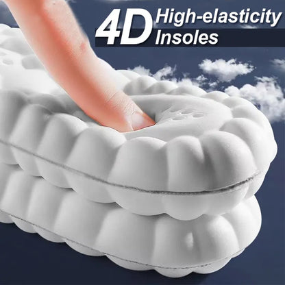 4D Latex Sport Insoles Shoe Pads - (Free Size )