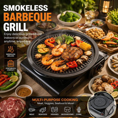 Smokeless Portable Indoor & Outdoor BBQ Tandoor (Non-Stick)