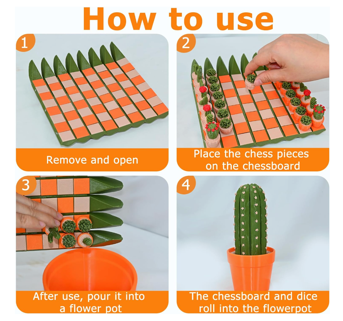 Cactus Potted Plant Chess