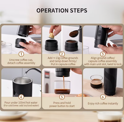 Portable Rechargeable Coffee Machine