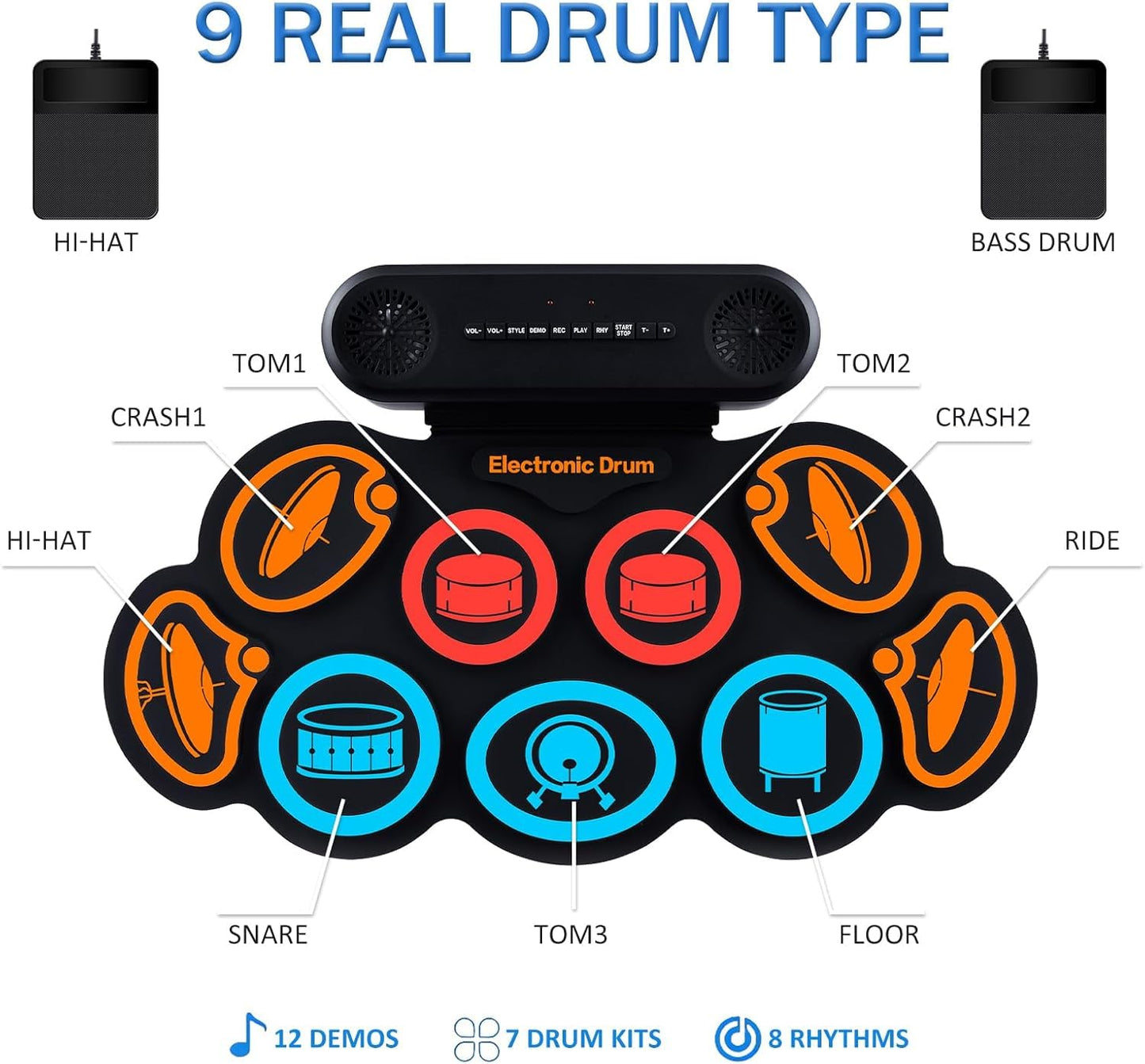 Portable Electronic Drum Set