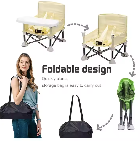 Foldable Baby Camping Chair with Tray