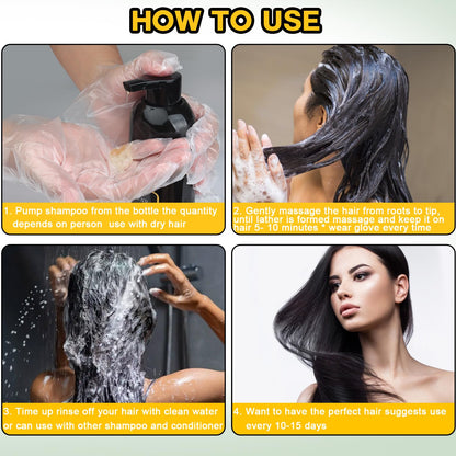 3- IN 1 Instant Black Herbal Hair Dye Shampoo (100 ml)