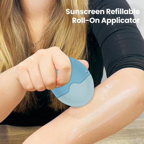 Refillable Roll-On Applicator Bottle for Sunscreen & Lotions