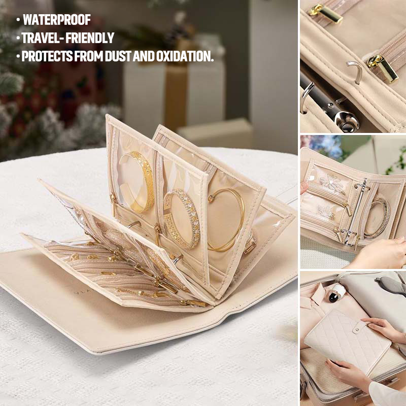 Luxury Leather Portable Jewellery Storage Book