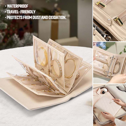 Luxury Leather Portable Jewellery Storage Book