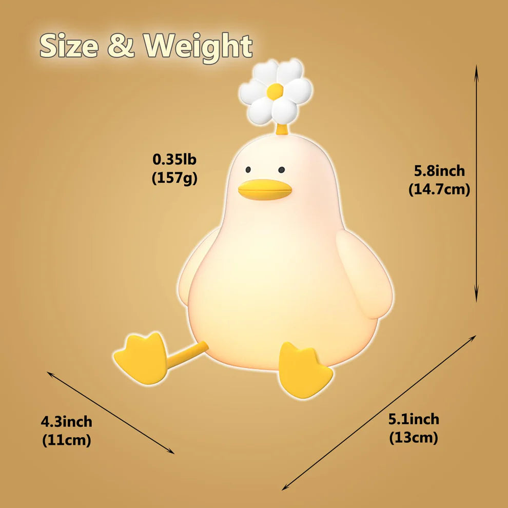 Cute Flower Duck Night Light