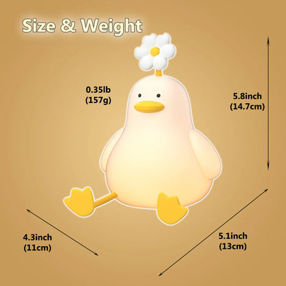 Cute Flower Duck Night Light