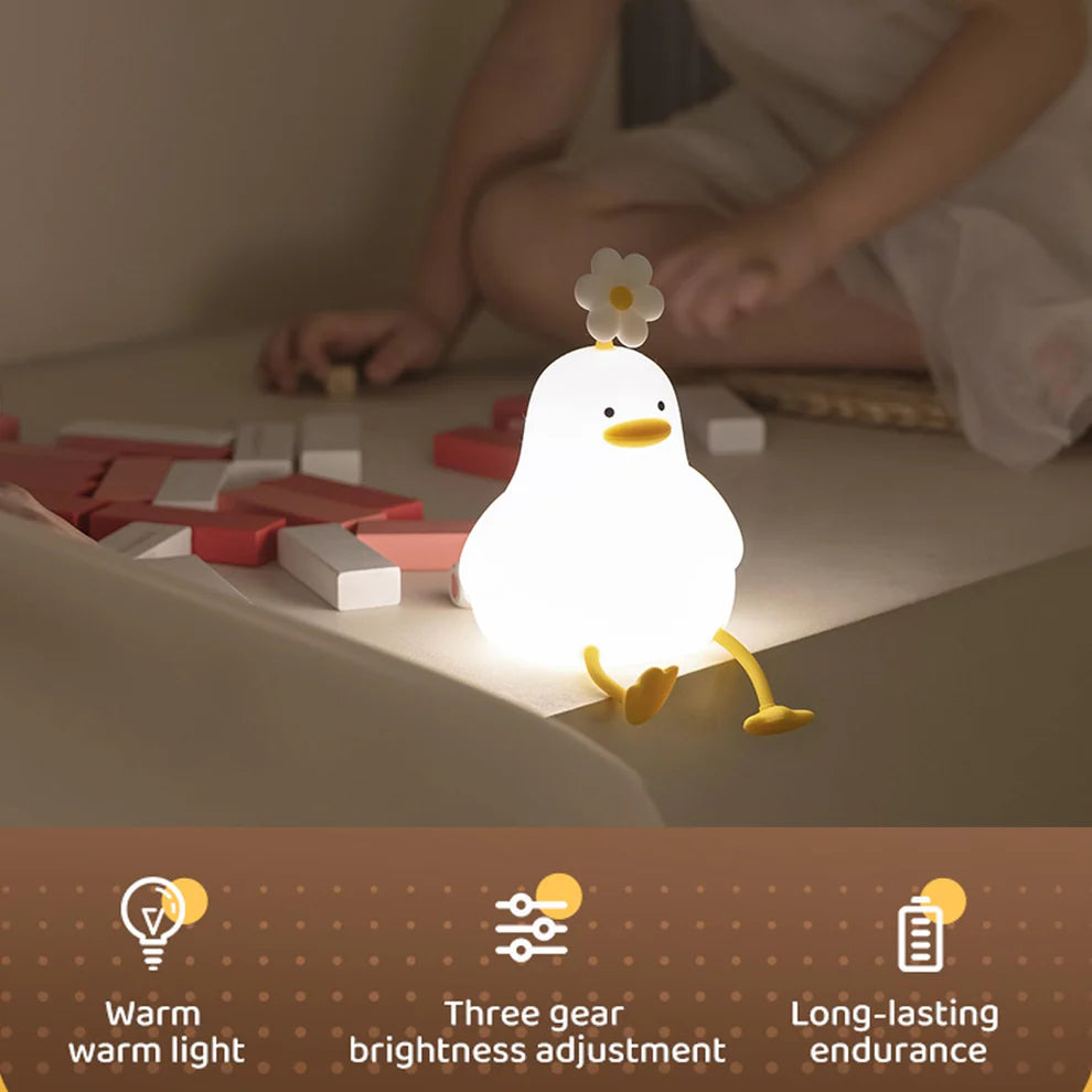 Cute Flower Duck Night Light