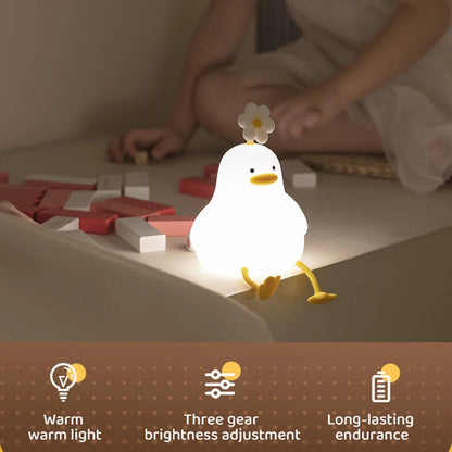 Cute Flower Duck Night Light