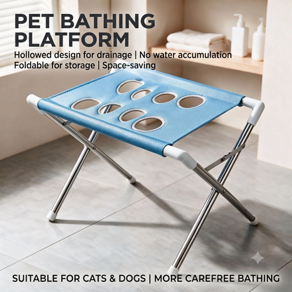Foldable Pet Bath & Grooming Hammock Stand