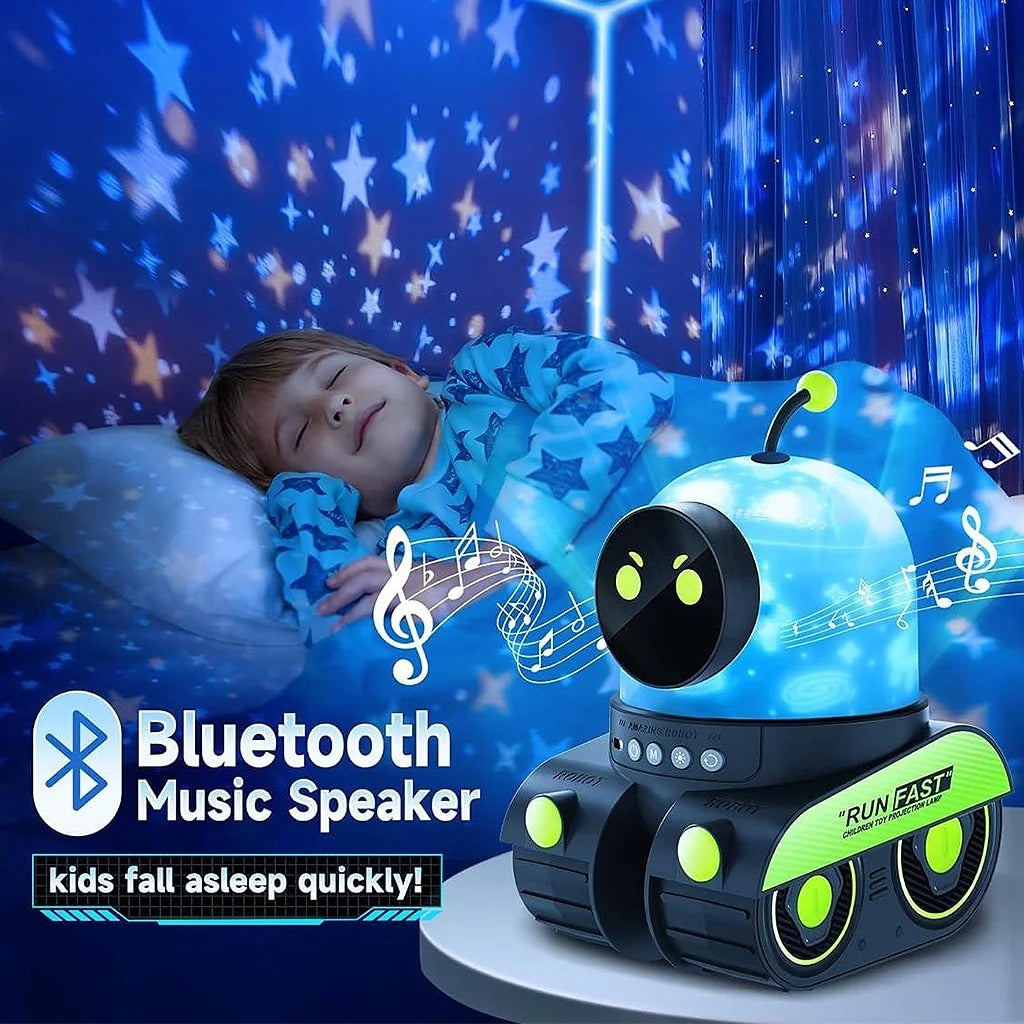 Robot Star Projector Night Light with Music Player