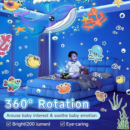 Robot Star Projector Night Light with Music Player