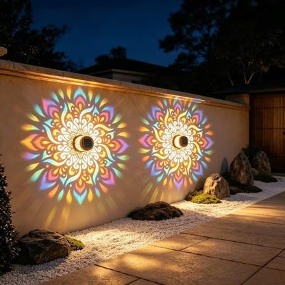 LotusGlow™ Solar Wall Light