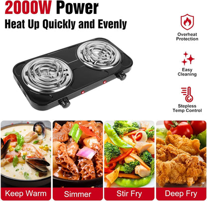 Portable Electric Double Burner