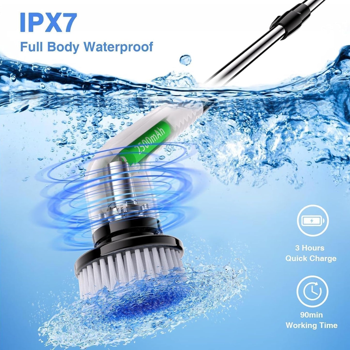 Cordless 9-in-1 Electric Spin Scrubber