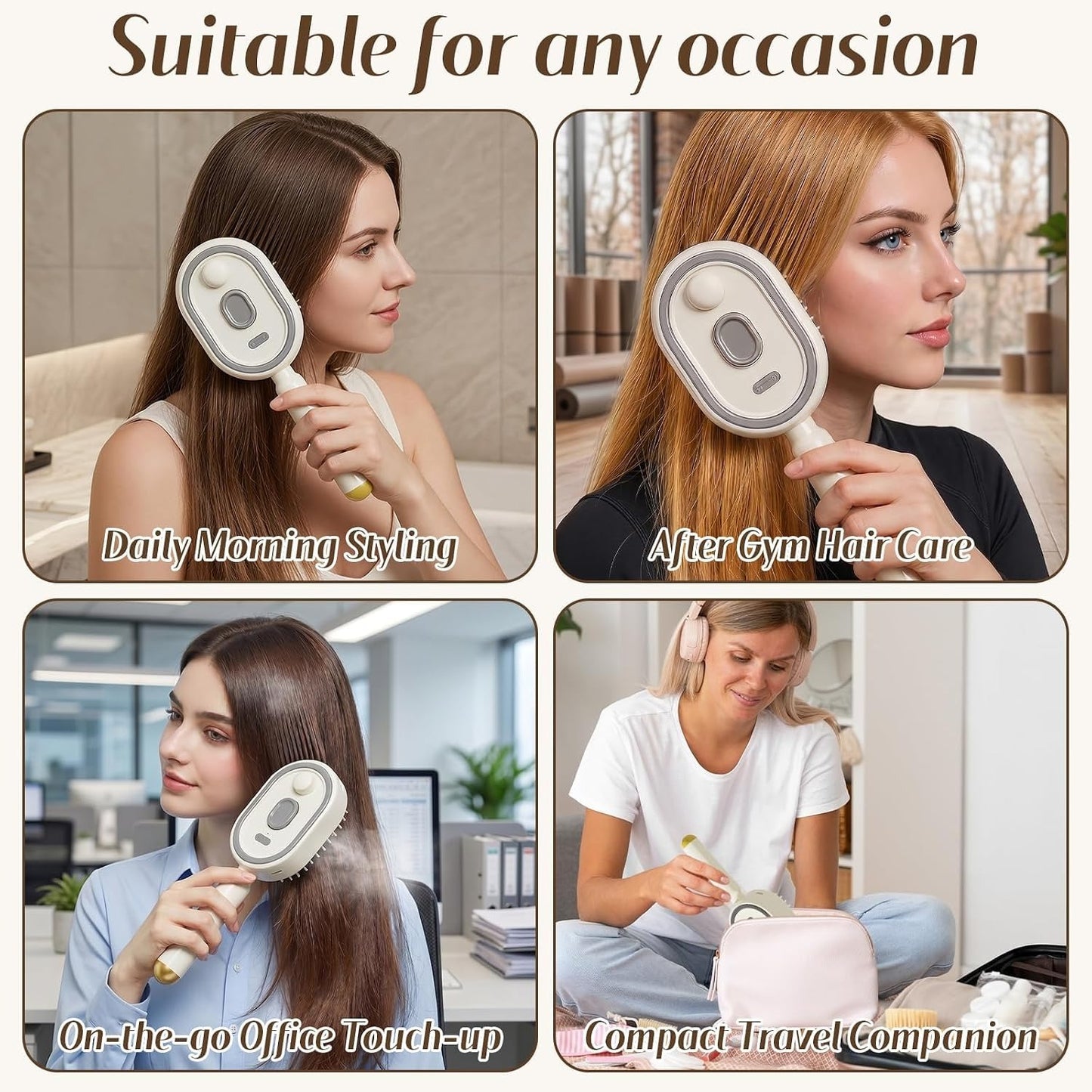 4-in-1 Spray Comb with Red Light Therapy
