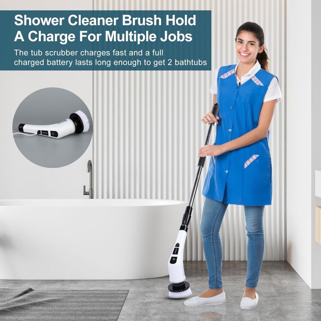 Cordless 9-in-1 Electric Spin Scrubber