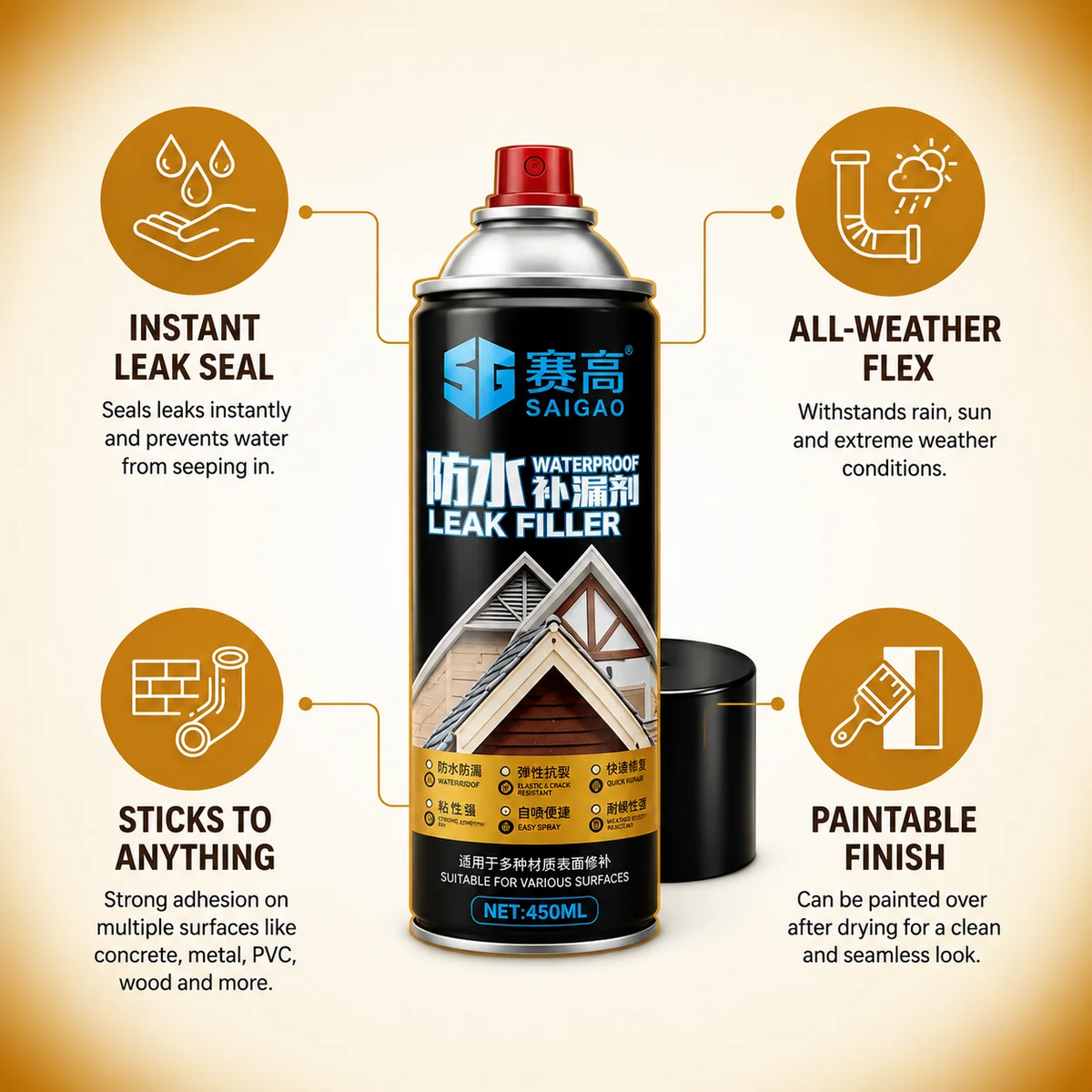 Waterproof Leak Repair Spray