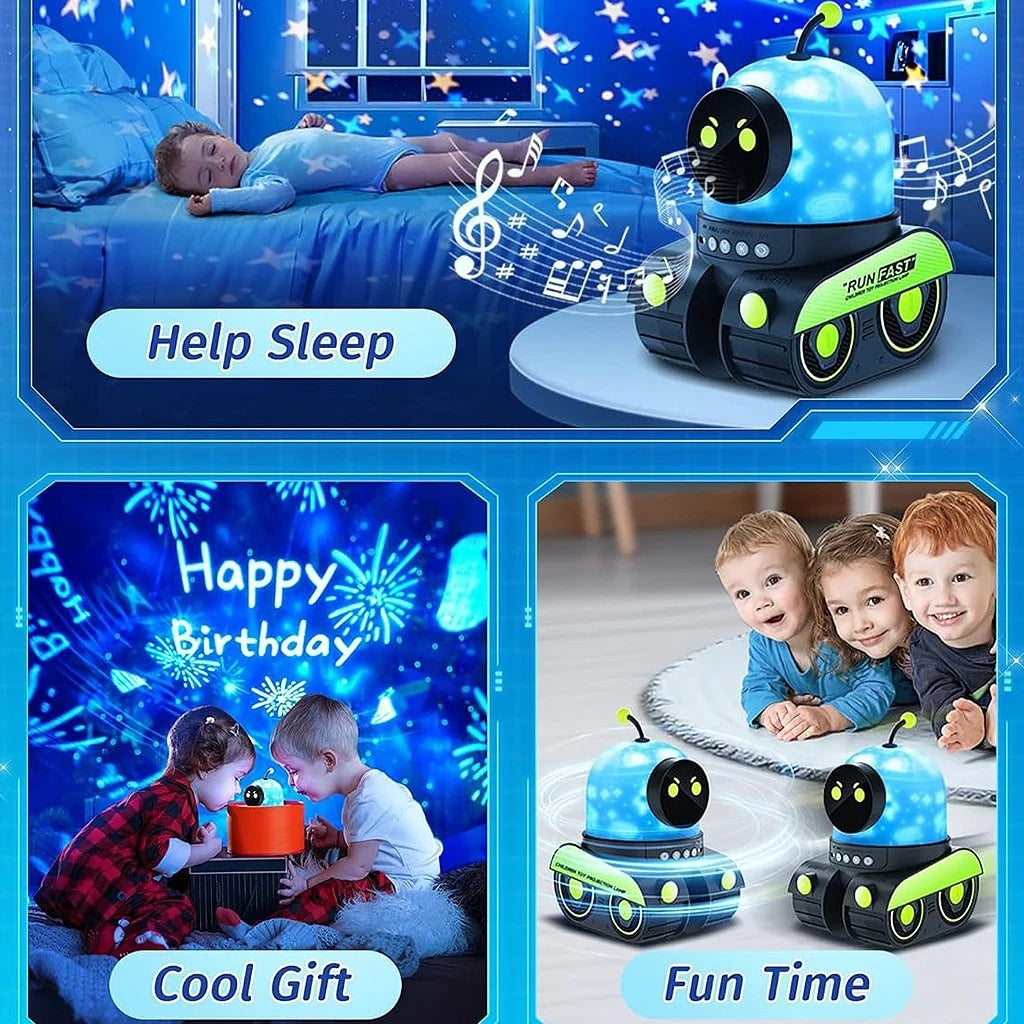 Robot Star Projector Night Light with Music Player