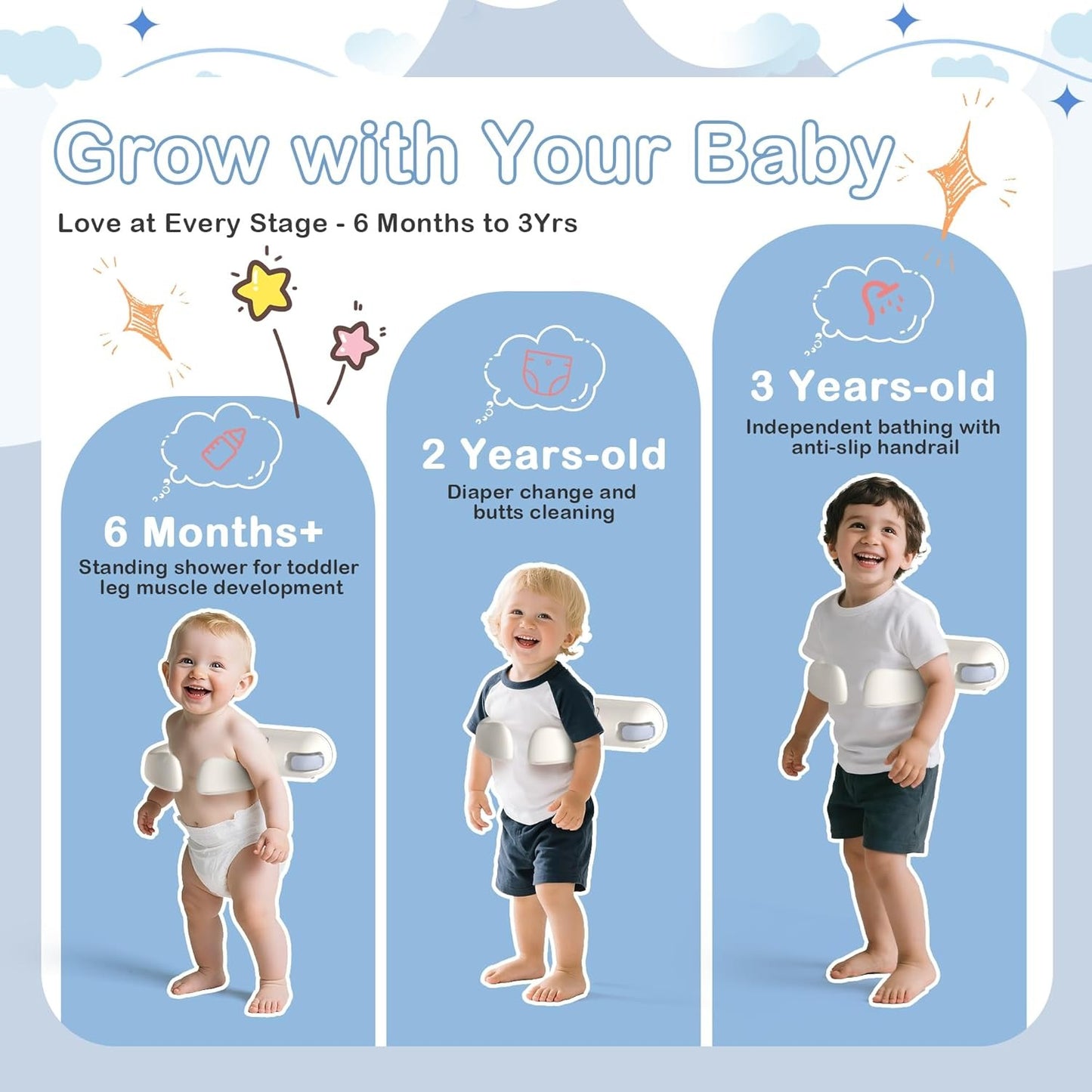 Wall-Mount Baby Bath Holder