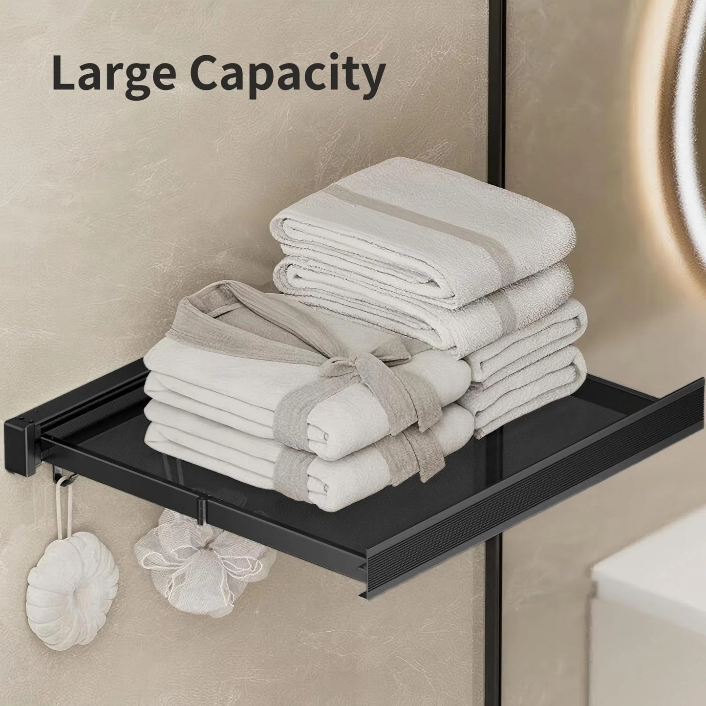 Wall-Mounted Retractable Laundry Rack
