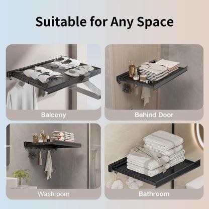 Wall-Mounted Retractable Laundry Rack