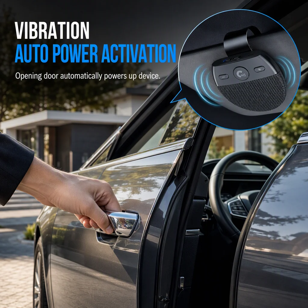 Wireless Bluetooth Sun Visor Handsfree Speaker