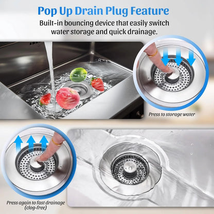 3 in 1 Kitchen Sink Drain Strainer