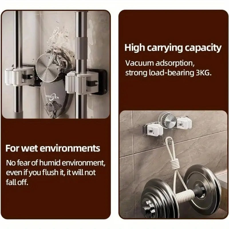 Wall-Mounted Suction Mop Grippers