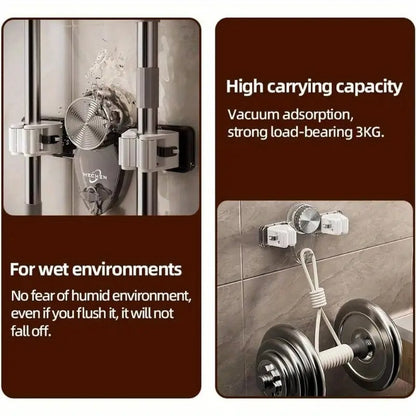 Wall-Mounted Suction Mop Grippers