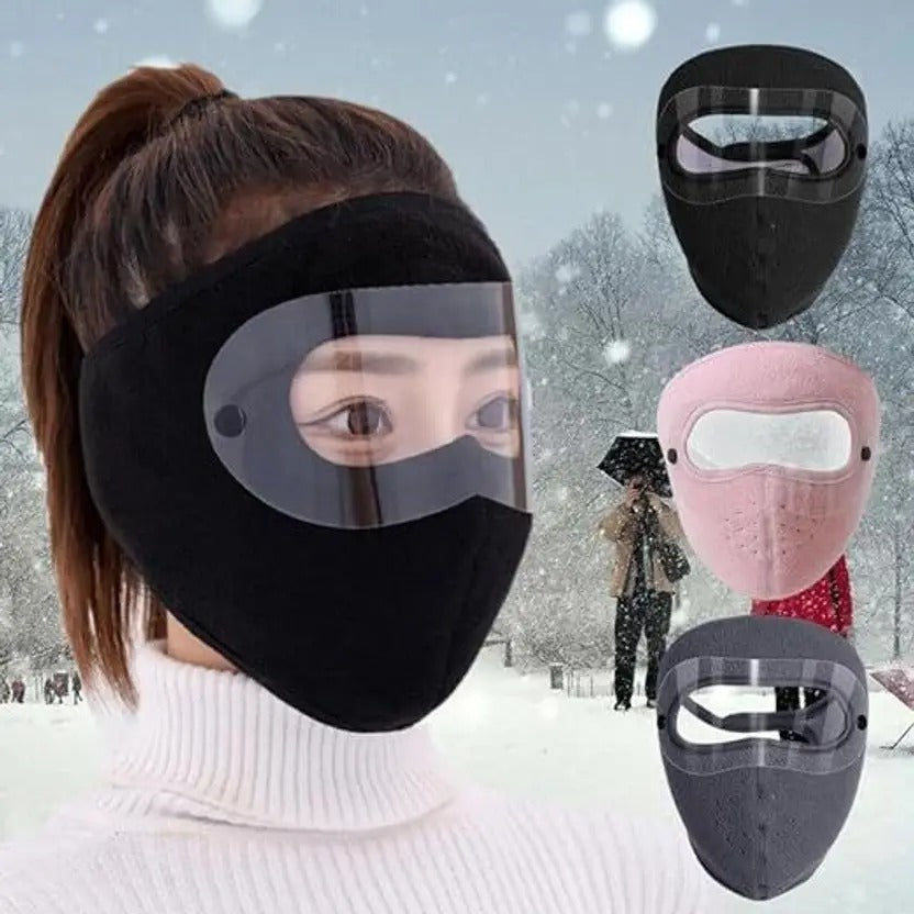 Windproof Thermal Face Mask with Clear Eye Shield