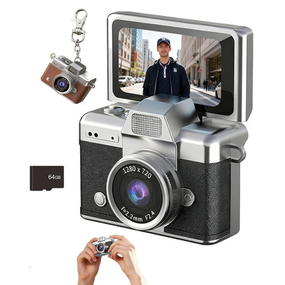 Mini Retro Thumb Camera With Flip Screen