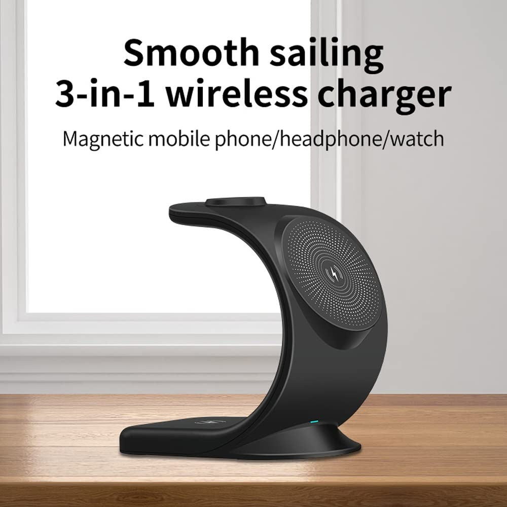 GoCharge™ 3-in-1 Magnetic Wireless Charging Station