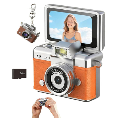 Mini Retro Thumb Camera With Flip Screen