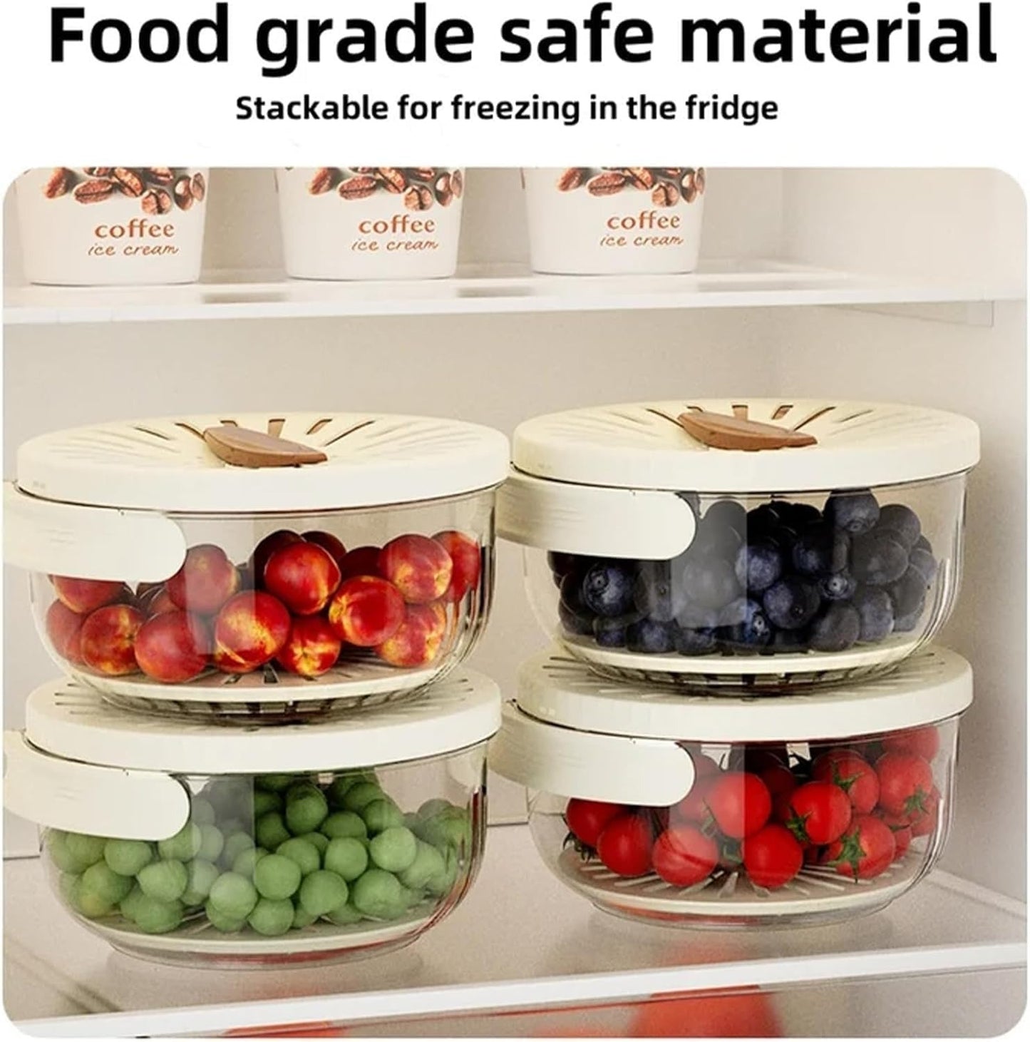 Fruit And Vegetable Drain Basket With Lid