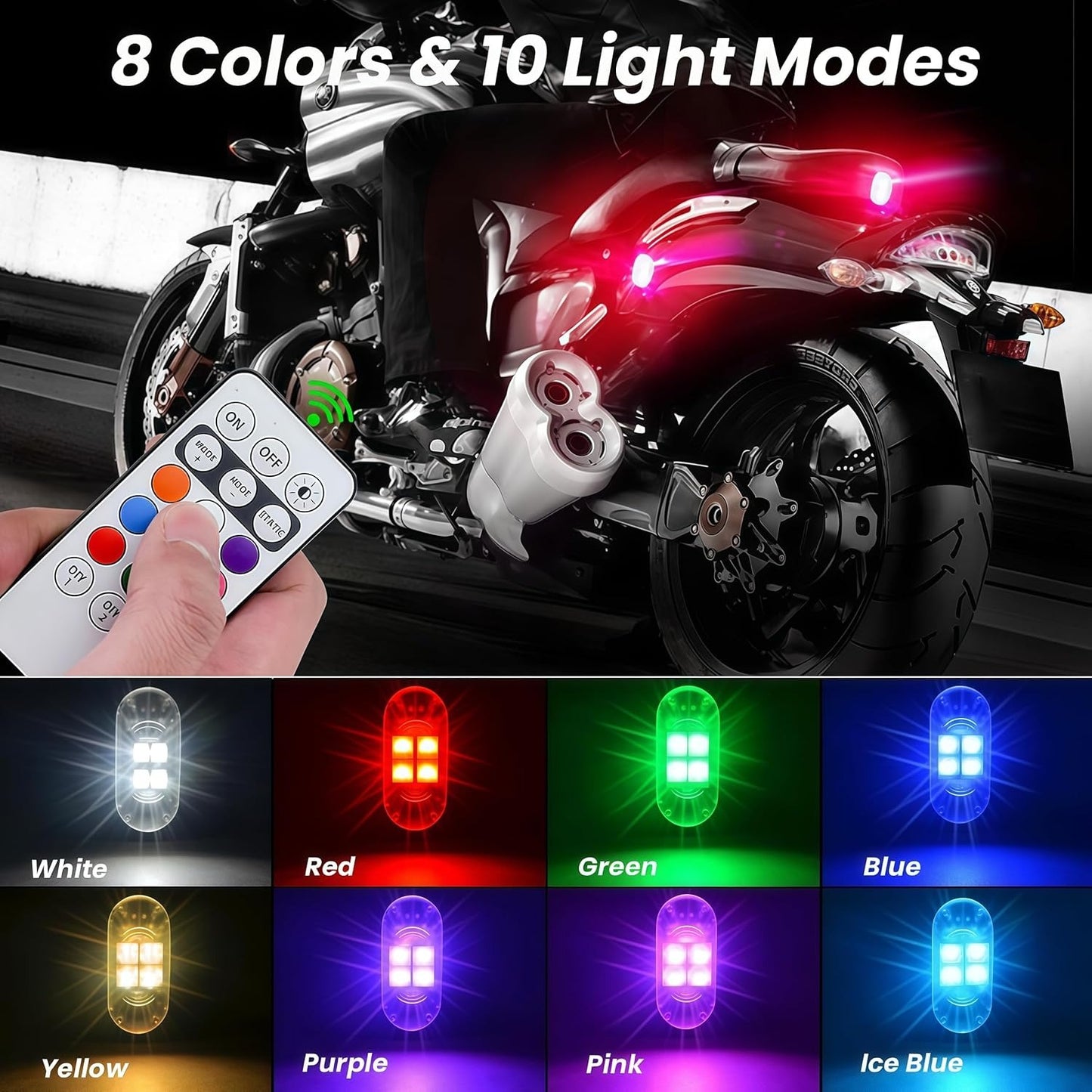 Wireless LED Remote Control Lights for Bike & Car