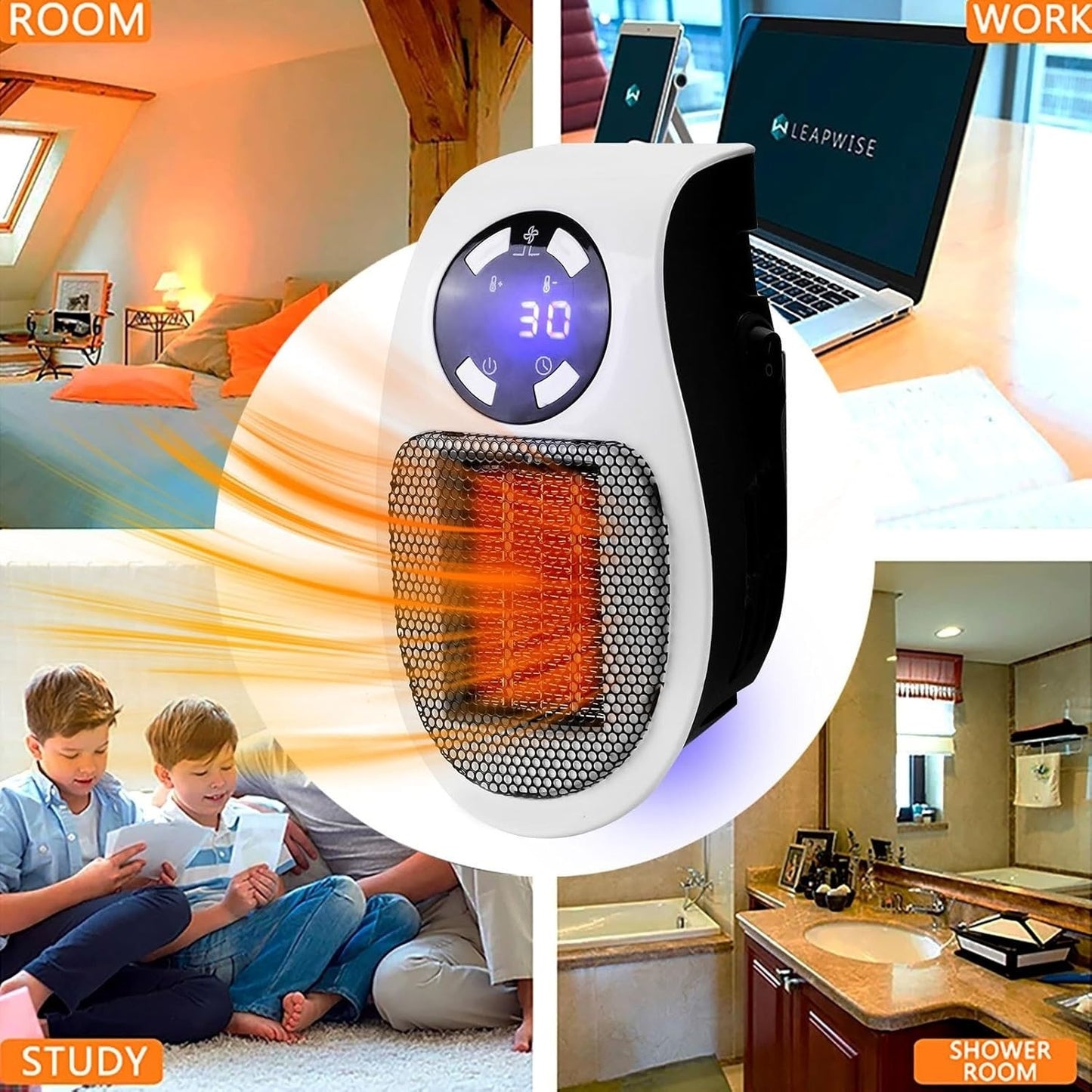 Mini Smart PTC Ceramic Plug-In Space Heater