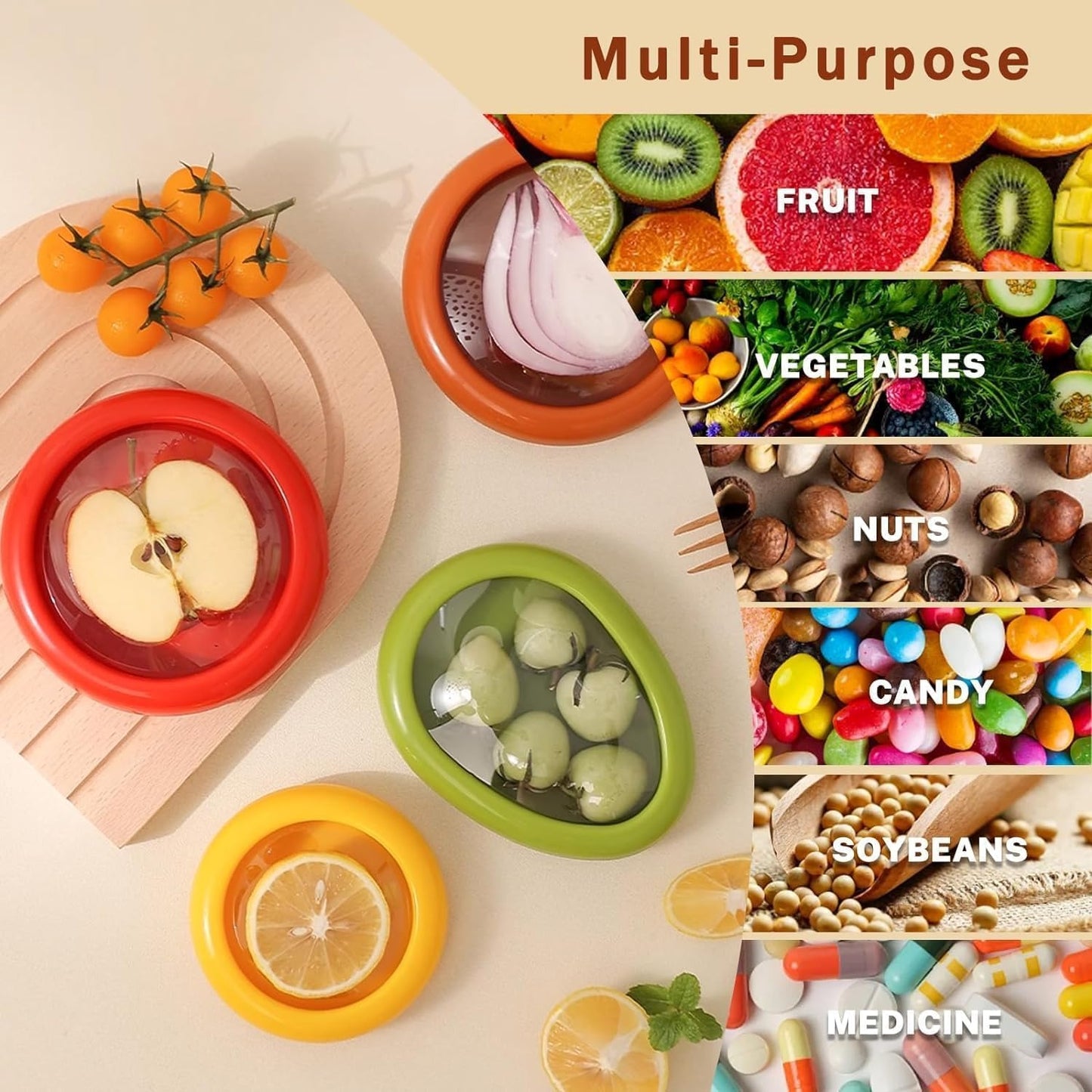 Silicone Stretch Pods – Reusable Silicone Food Covers
