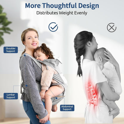 3-in-1 Baby Sling Carrier With Hip Cushion