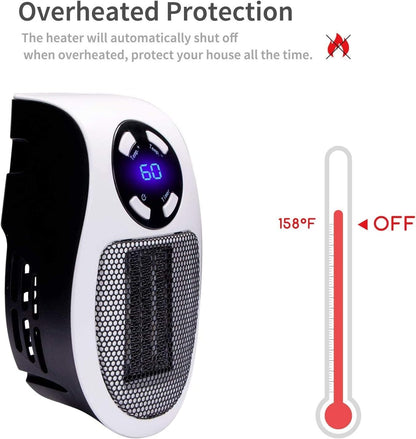 Mini Smart PTC Ceramic Plug-In Space Heater