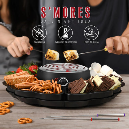 2 In 1 Electric Smores Maker & Fondue Maker