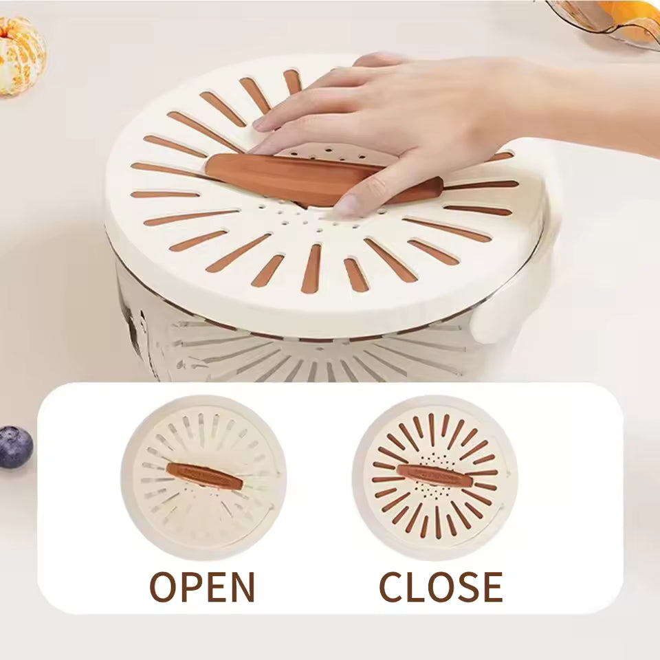 Fruit And Vegetable Drain Basket With Lid