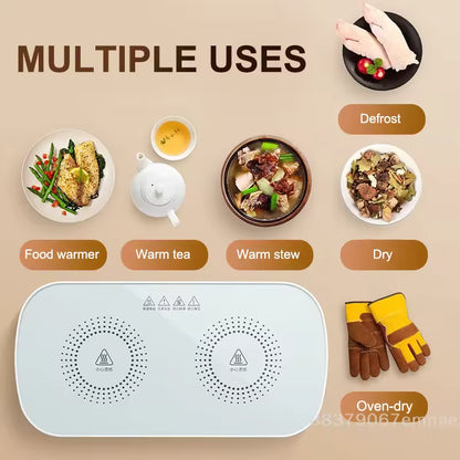 Multifunctional Electric Food Heating Glass Tray